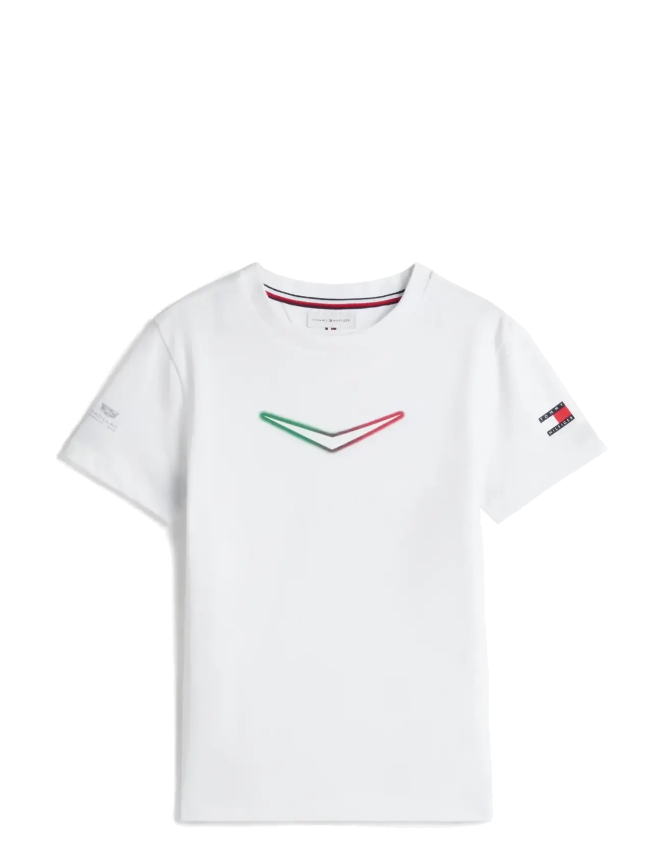 Tommy Hilfiger TH X CF1 MEXICO CHEVRON TEE - Teismelised 140-176 - WHITE / white