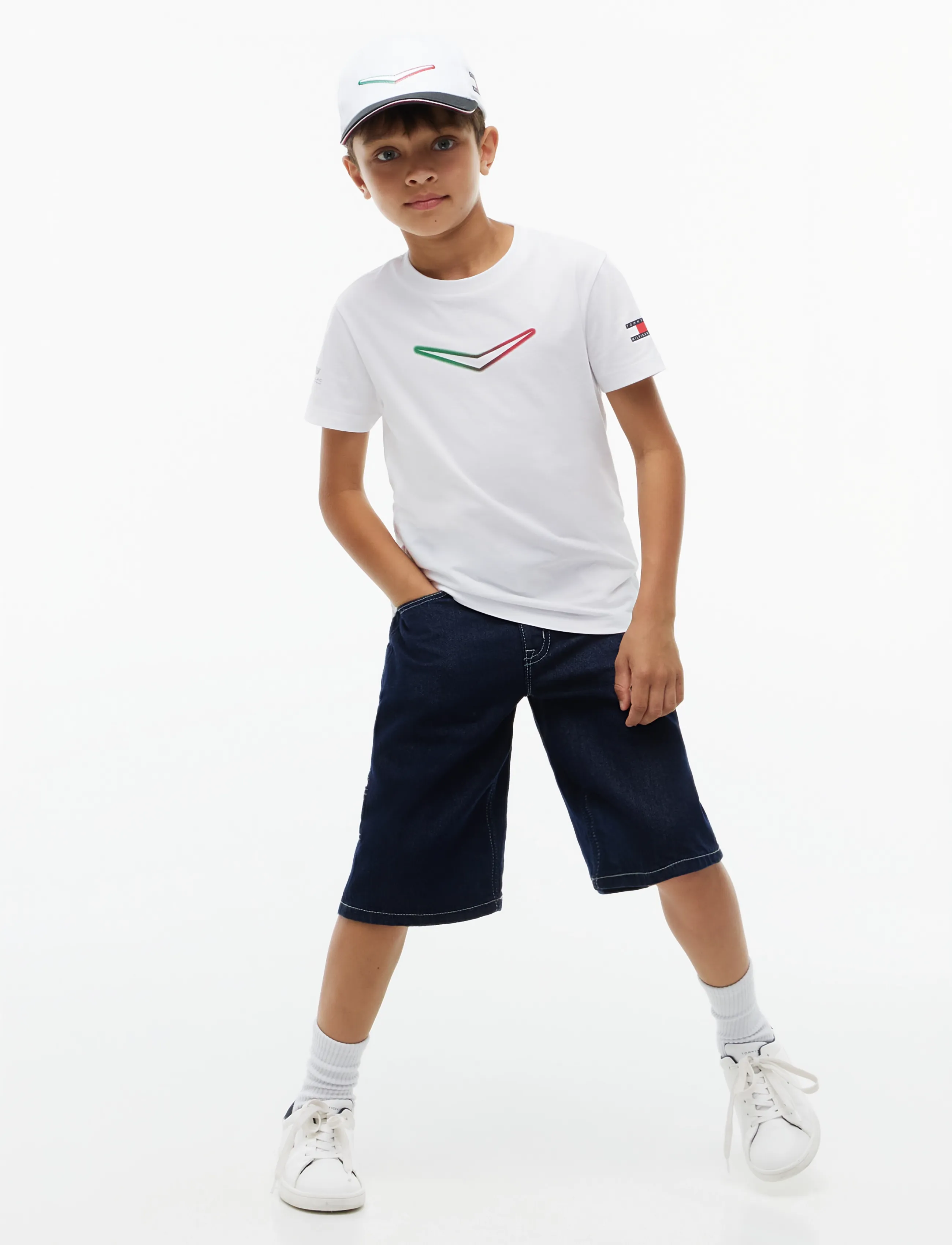 Tommy Hilfiger - TH X CF1 MEXICO CHEVRON TEE - lühikeste varrukatega t-särgid - white - 4