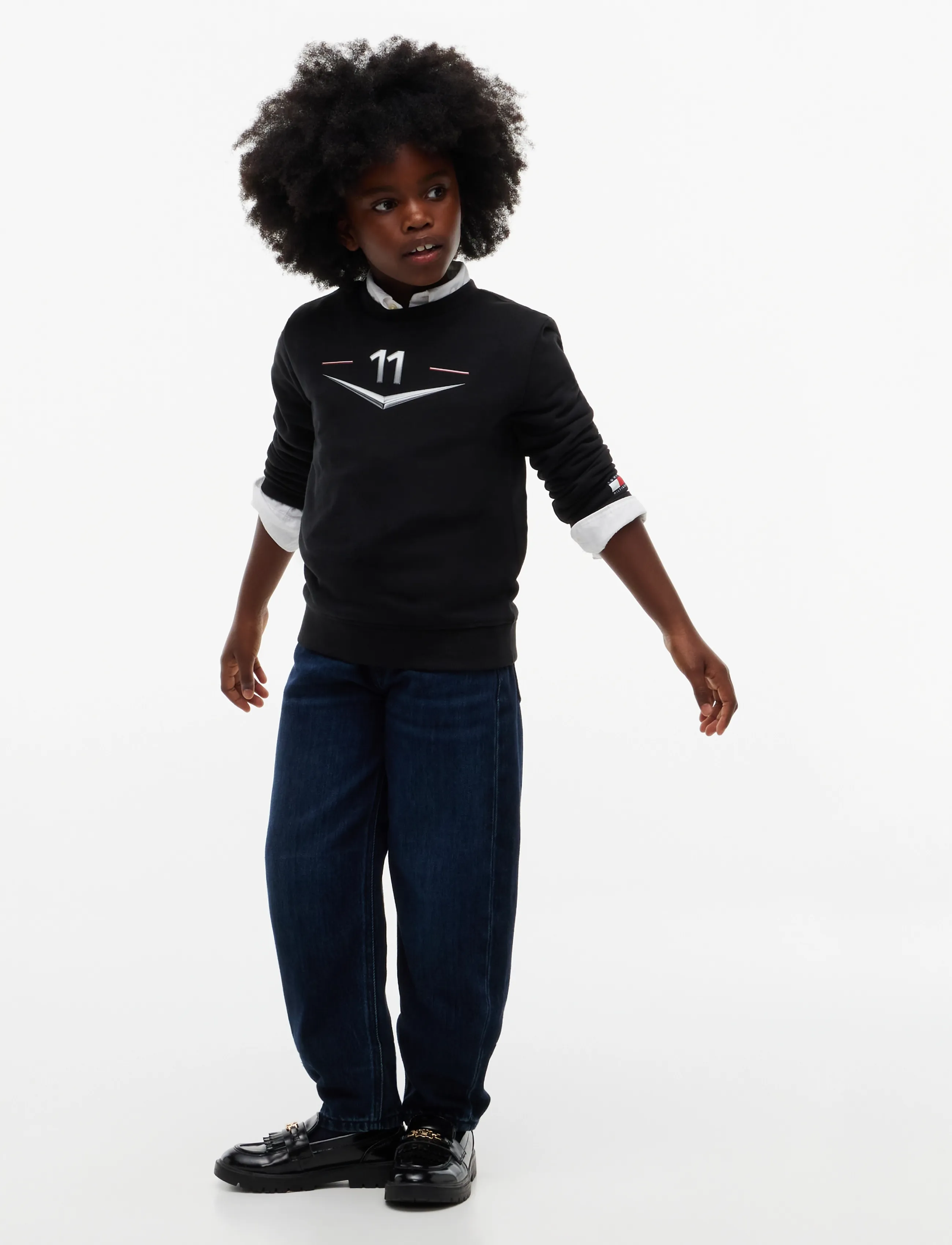 Tommy Hilfiger - TH X CF1 PEREZ CHEVRON CREW - dressipluusid - black - 0