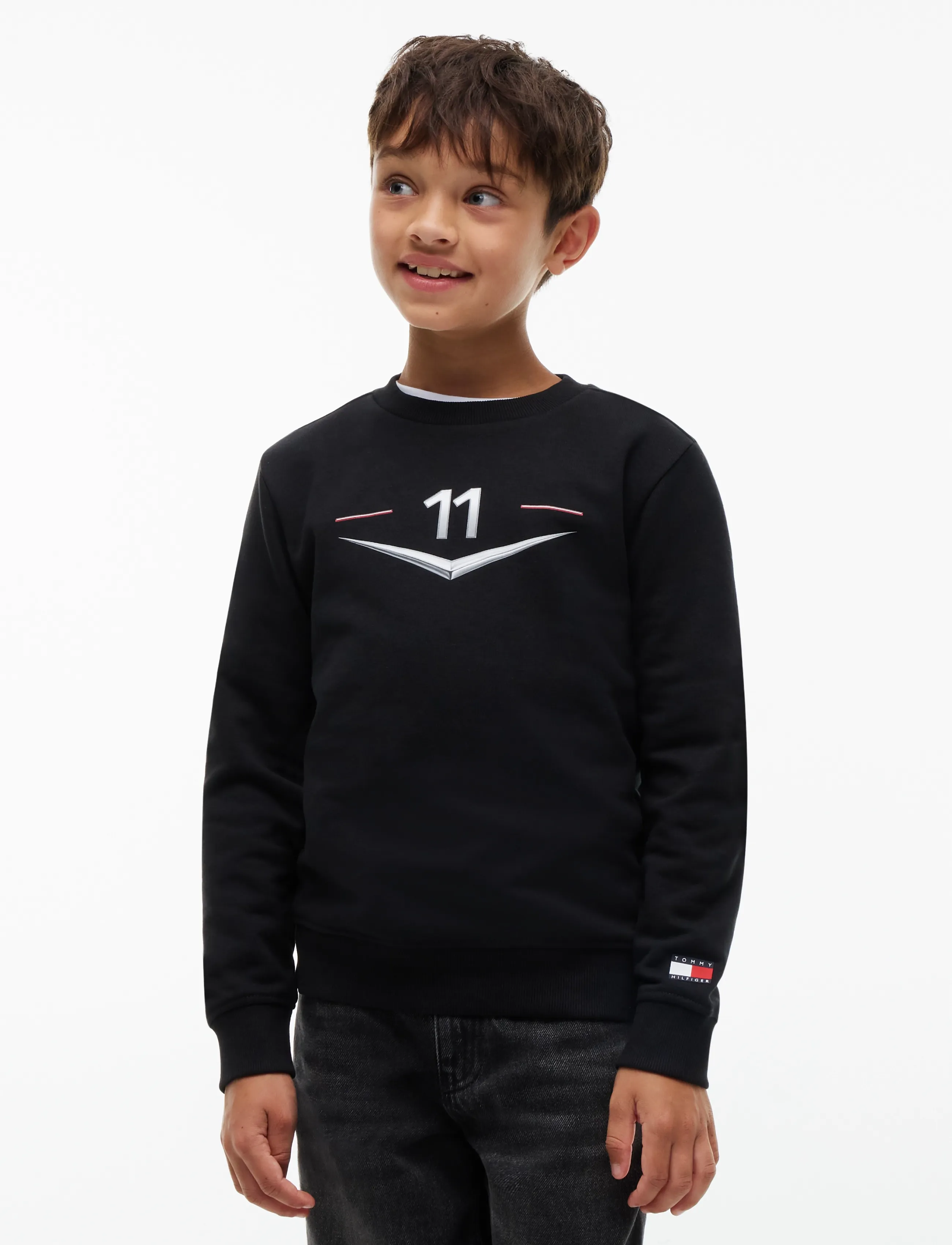 Tommy Hilfiger - TH X CF1 PEREZ CHEVRON CREW - dressipluusid - black - 3