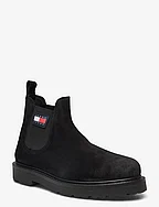 TOMMY JEANS SUEDE BOOT - BLACK
