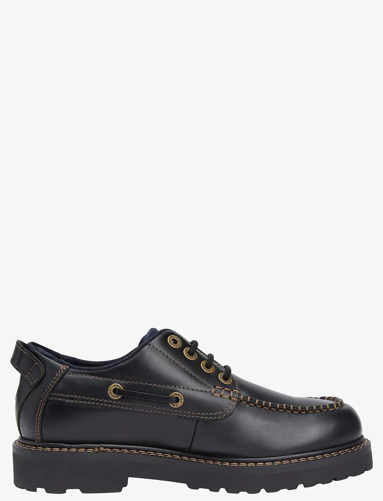 Tommy Hilfiger - ARCHIVE 01 BOAT SHOE  LEATHER - brogues - black - 0