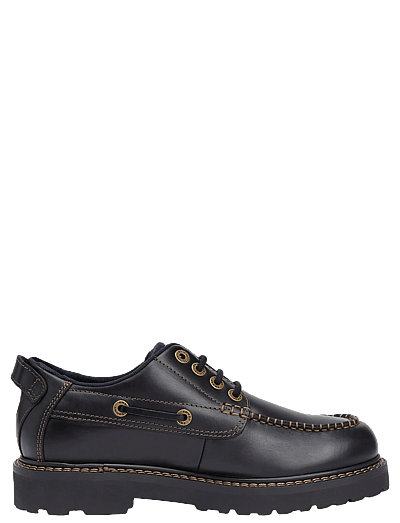 Tommy Hilfiger ARCHIVE 01 BOAT SHOE LEATHER - Business-Schuhe - BLACK / black