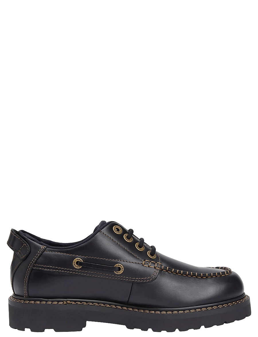 Tommy Hilfiger - ARCHIVE 01 BOAT SHOE LEATHER - brogue kingad - black - 0