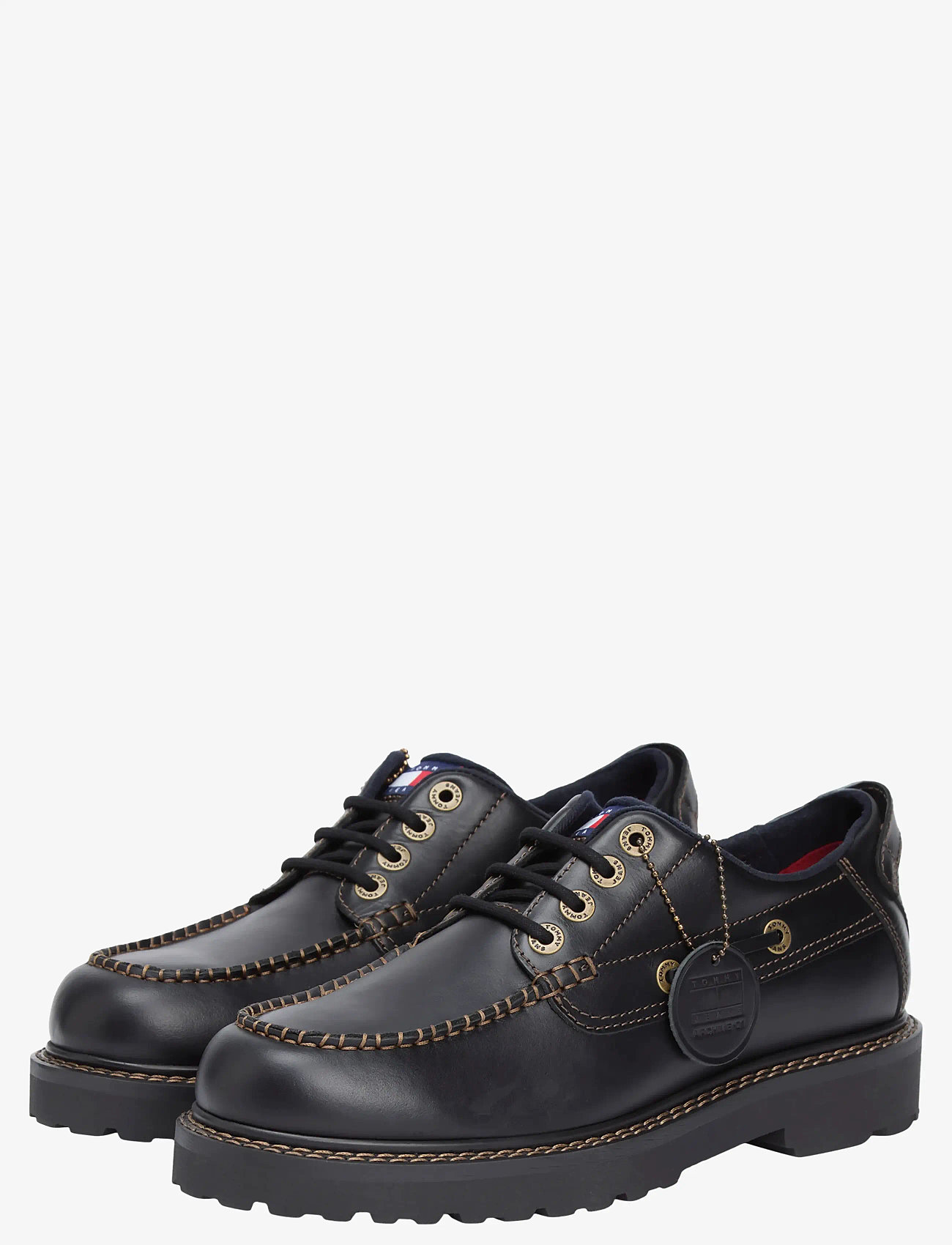 Tommy Hilfiger - ARCHIVE 01 BOAT SHOE  LEATHER - brogues - black - 1