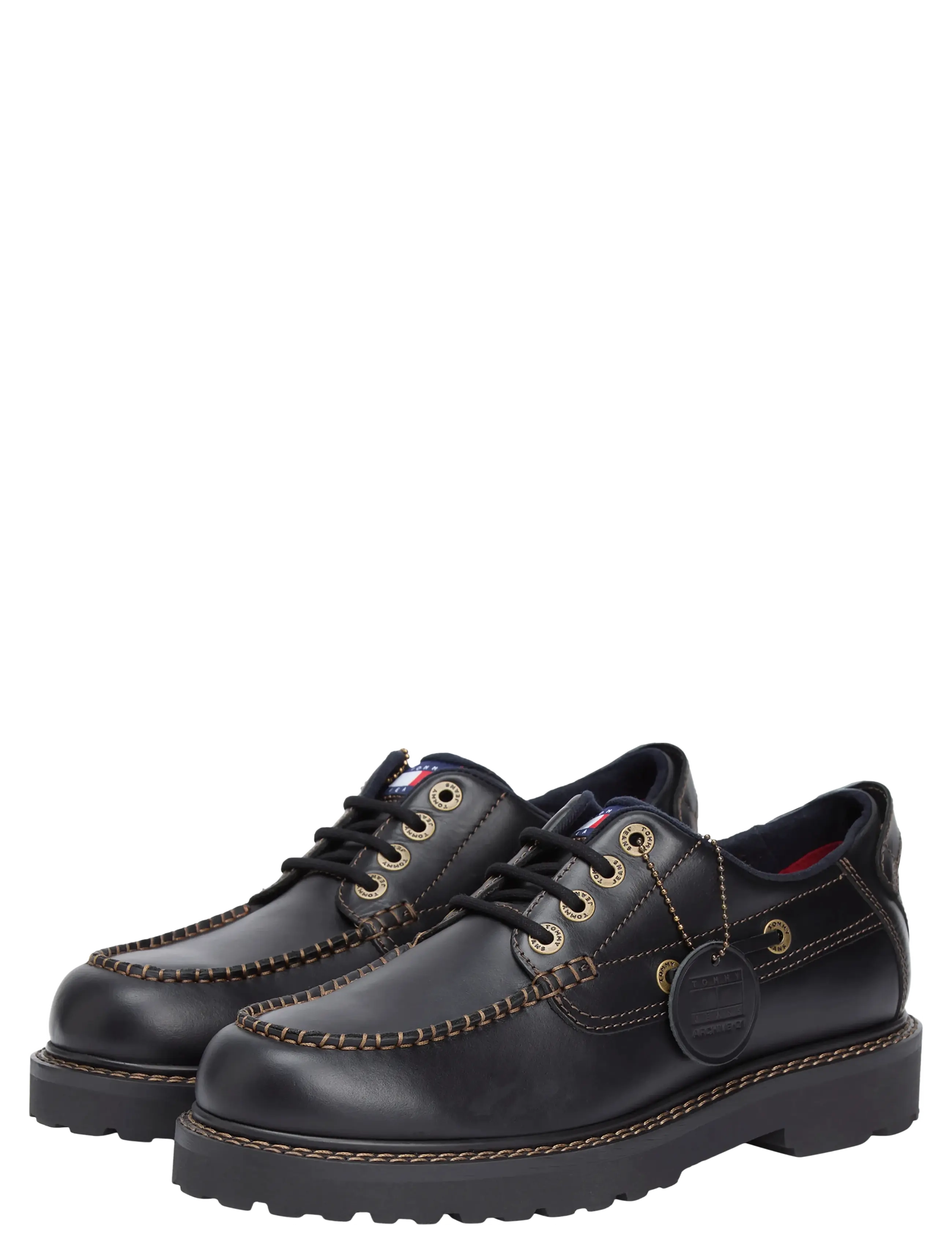 Tommy Hilfiger - ARCHIVE 01 BOAT SHOE  LEATHER - brogues - black - 1