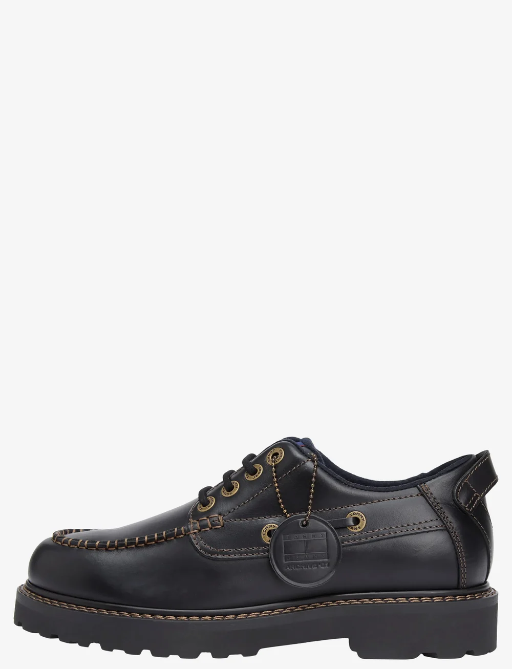 Tommy Hilfiger - ARCHIVE 01 BOAT SHOE LEATHER - brogues - black - 4