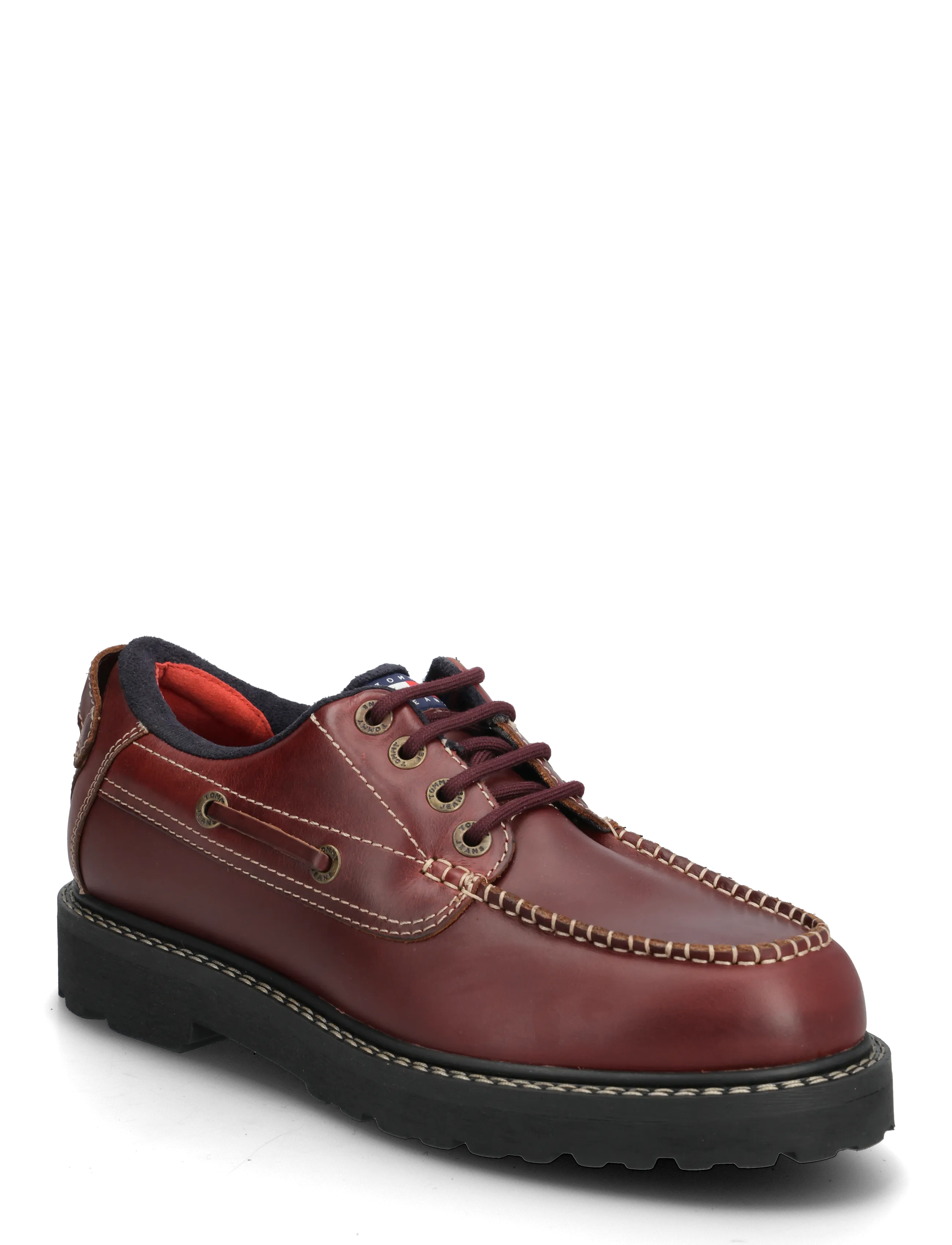 Tommy Hilfiger Archive 01 Boat Shoe Leather, 43, Business, Burgunderrot - Brogues, Männerswear