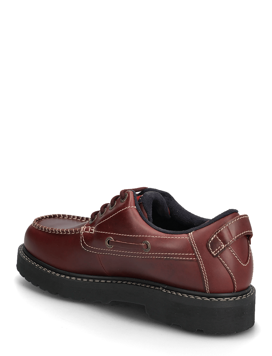 Tommy Hilfiger - ARCHIVE 01 BOAT SHOE LEATHER - brogue kingad - dark velvety brown - 3