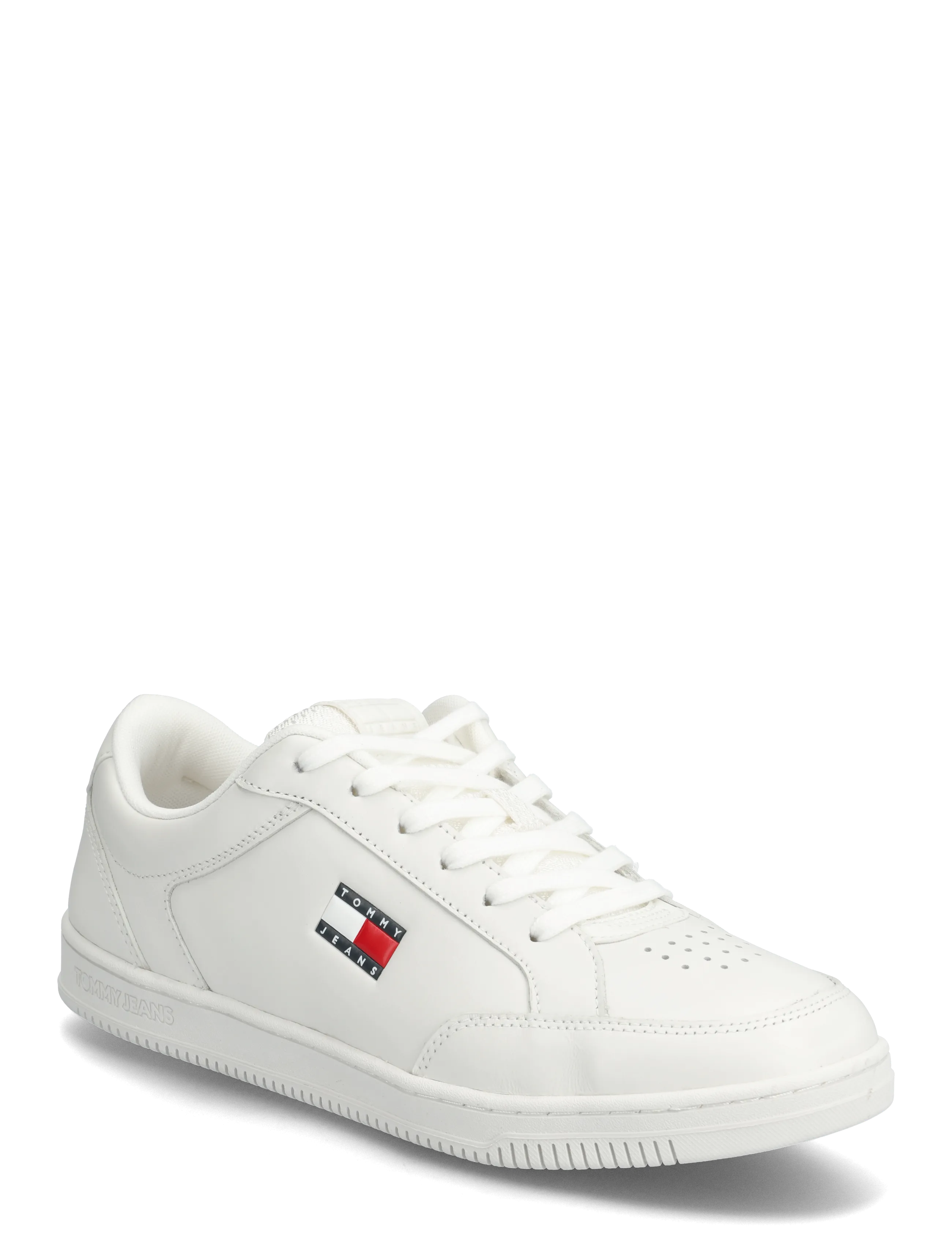 Tommy Hilfiger Tjm Cupsole Long Lace Leather, Mænd, Lave Snøre Cupsole Sneakers, Hvid, Str: 40