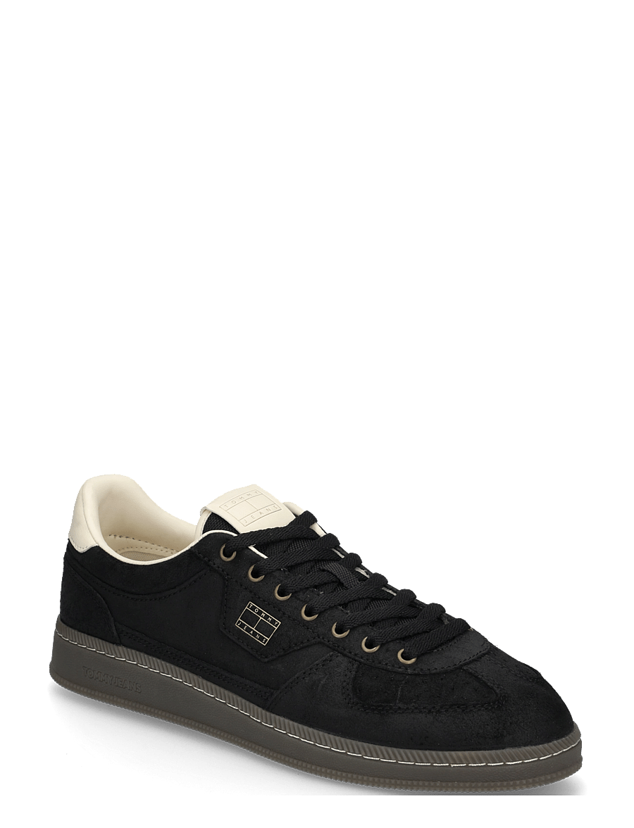 Tommy Hilfiger - TOMMY JEANS SUEDE COURT - madala säärega - black - 0