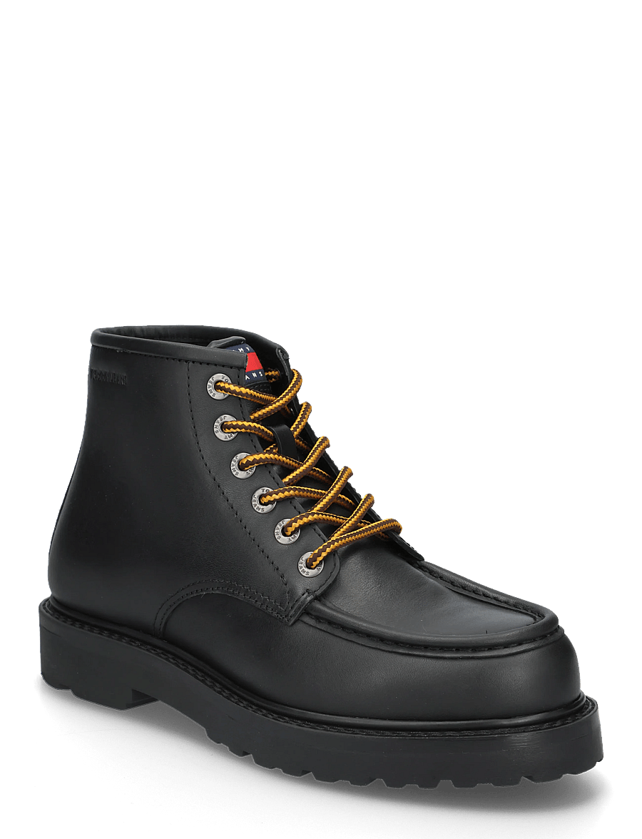 Tommy Hilfiger - ARCHIVE 01 AMERICAN LTH BOOT - snørestøvler - black - 0
