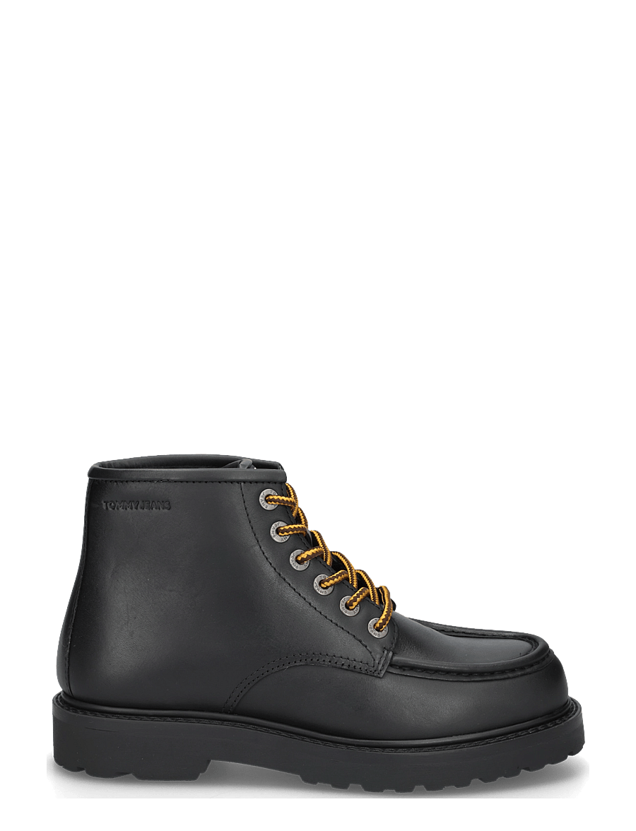 Tommy Hilfiger - ARCHIVE 01 AMERICAN LTH BOOT - paeltega saapad - black - 2