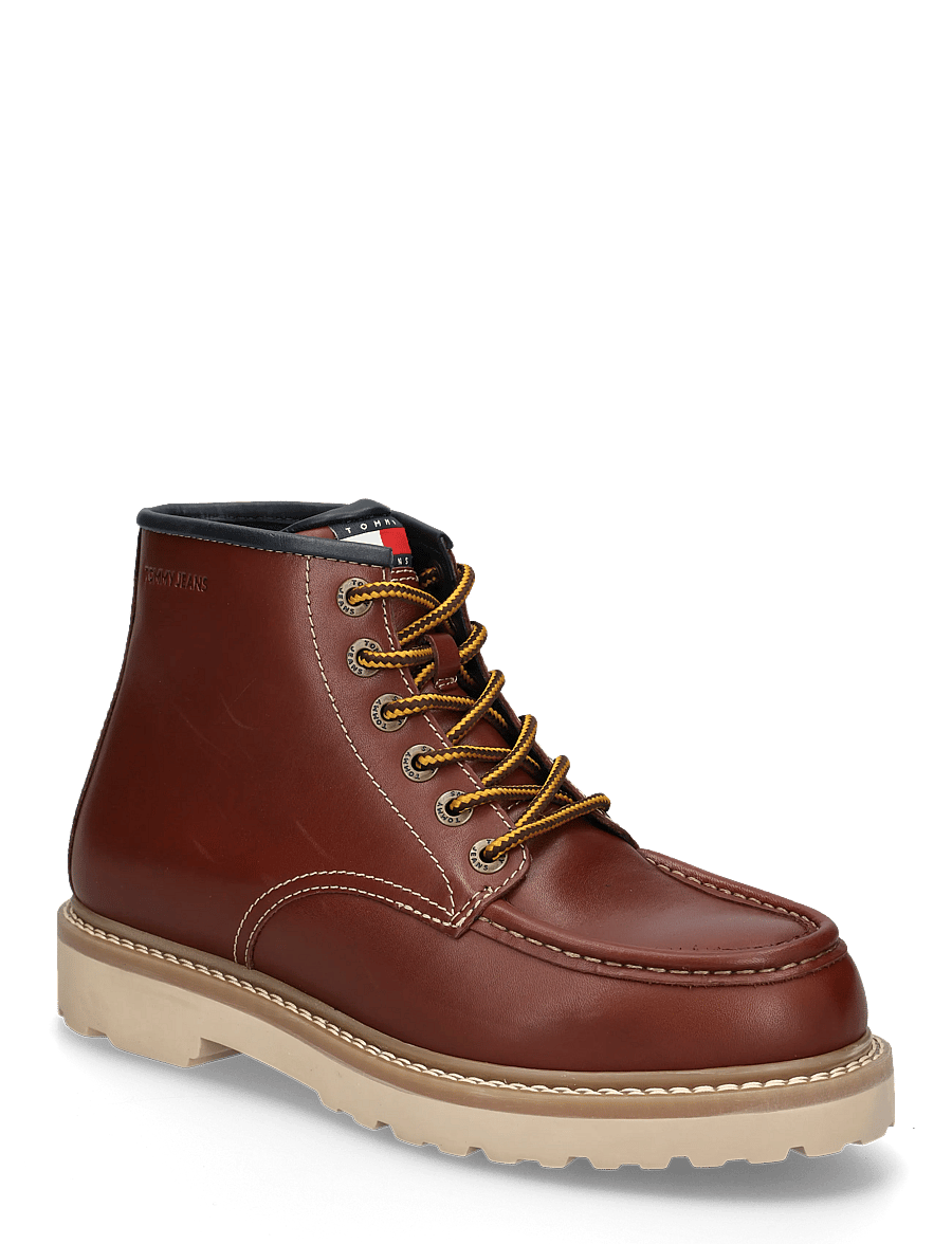 Tommy Hilfiger - ARCHIVE 01 AMERICAN LTH BOOT - kängor med snörning - rich mocha - 0