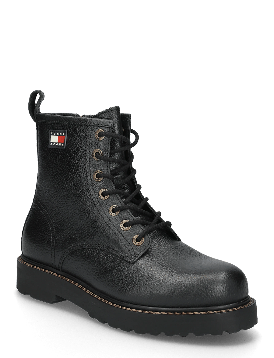 Tommy Hilfiger - ARCHIVE 01 TUMBLE LACE UP WARM - vinterkängor - black - 0