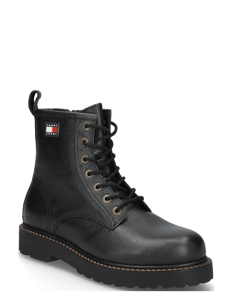 Tommy Hilfiger - ARCHIVE 01 TUMBLE LACE UP WARM - vinterstøvler - black - 0