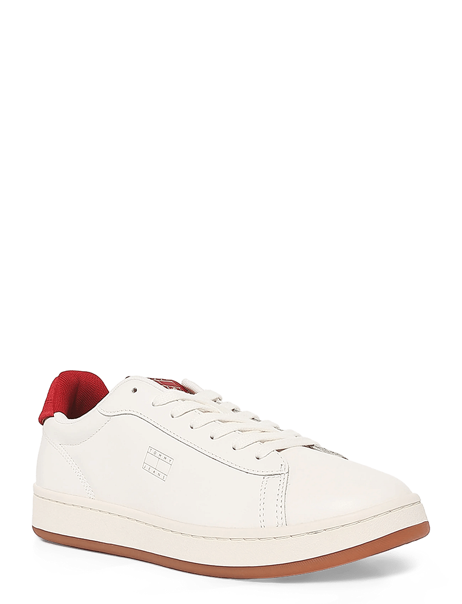 Tommy Hilfiger - ARCHIVE 98 LEATHER COURT - låga sneakers - ivory arizona red - 0