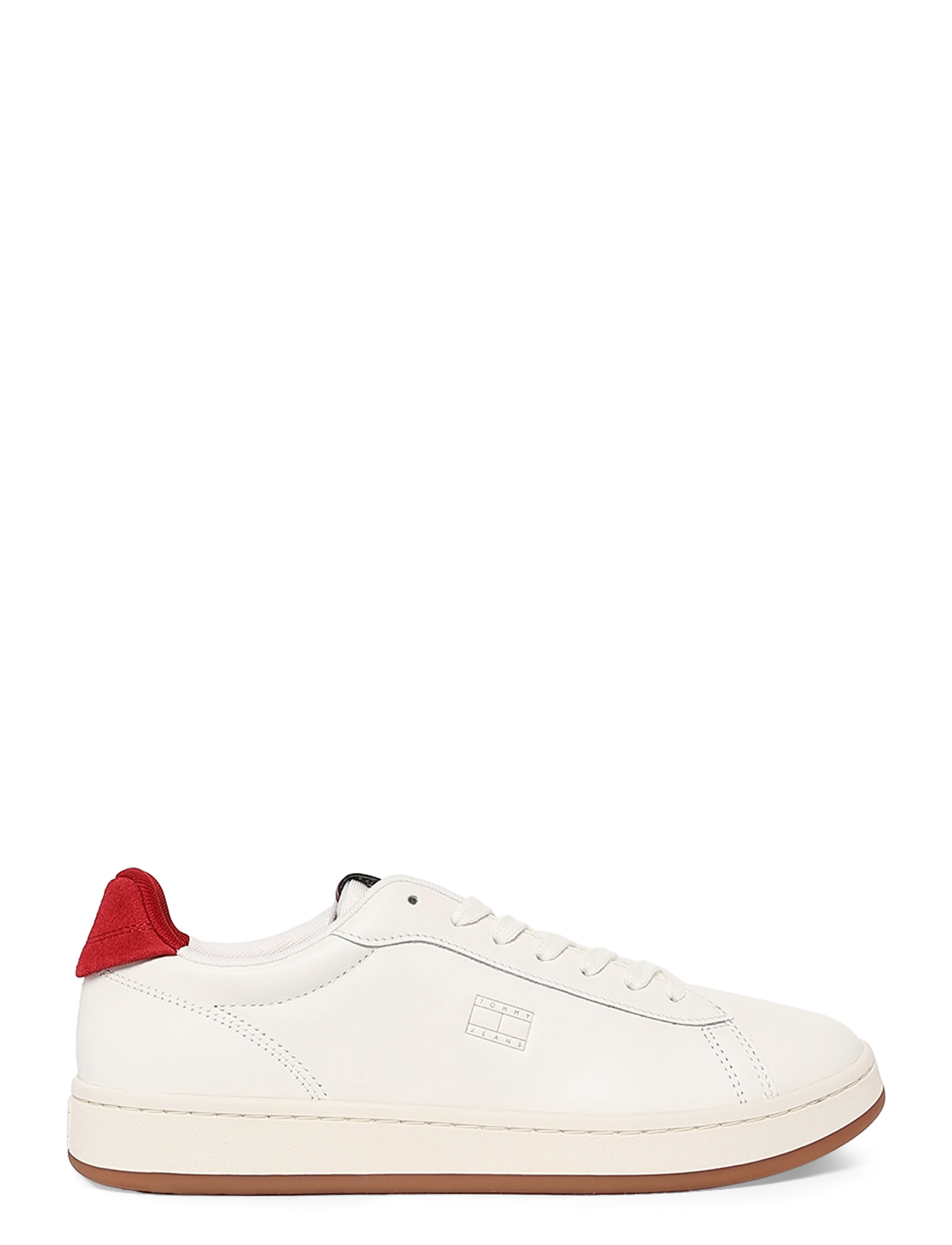 Tommy Hilfiger - ARCHIVE 98 LEATHER COURT - låga sneakers - ivory arizona red - 2