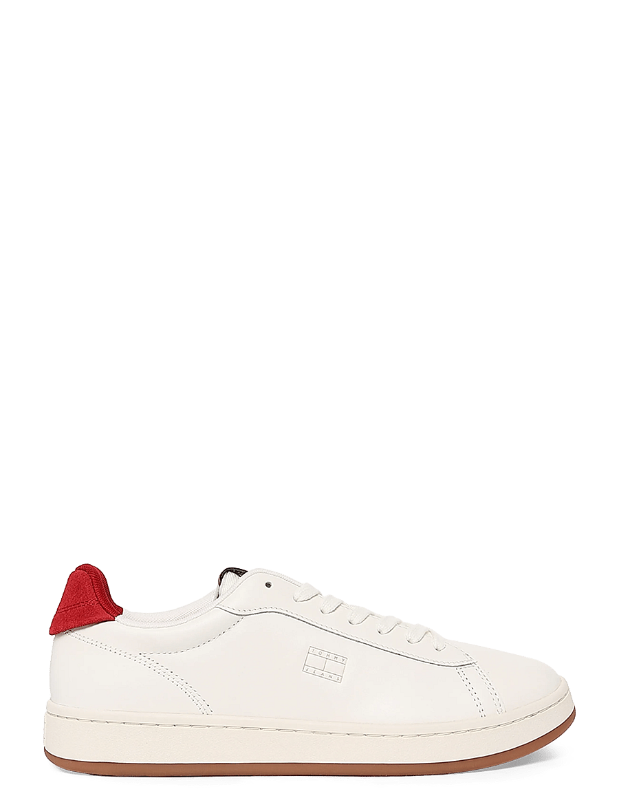 Tommy Hilfiger - ARCHIVE 98 LEATHER COURT - låga sneakers - ivory arizona red - 2