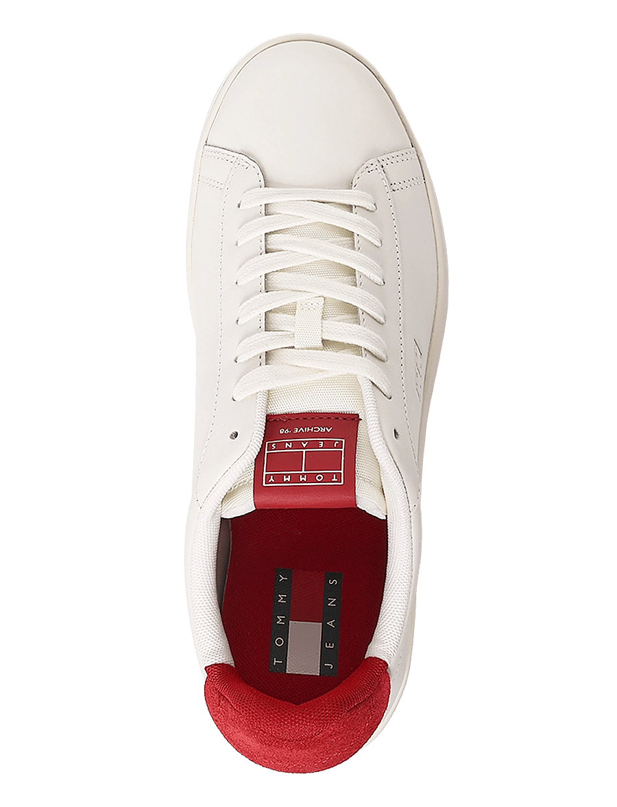 Tommy Hilfiger - ARCHIVE 98 LEATHER COURT - låga sneakers - ivory arizona red - 3