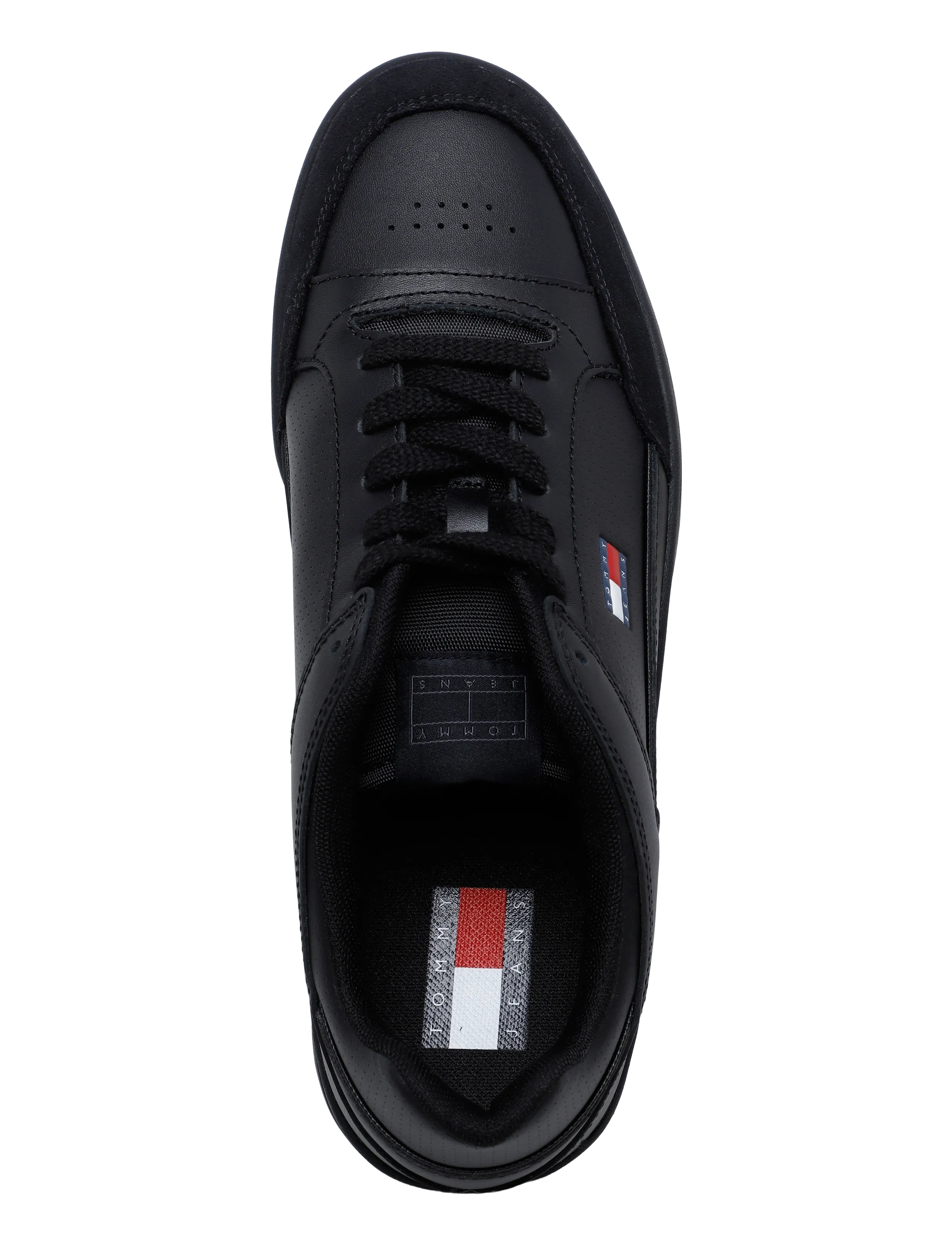 Tommy Hilfiger - TOMMY JEANS PINPERF LTH BASKET - låga sneakers - black - 3