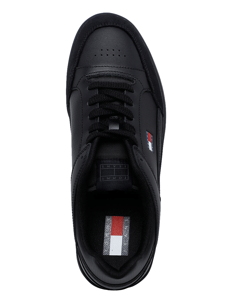 Tommy Hilfiger - TOMMY JEANS PINPERF LTH BASKET - låga sneakers - black - 3