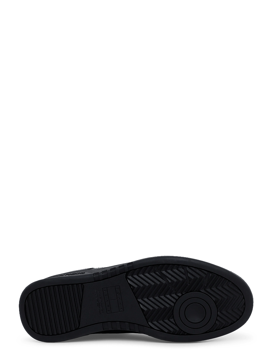Tommy Hilfiger - TOMMY JEANS PINPERF LTH BASKET - låga sneakers - black - 4