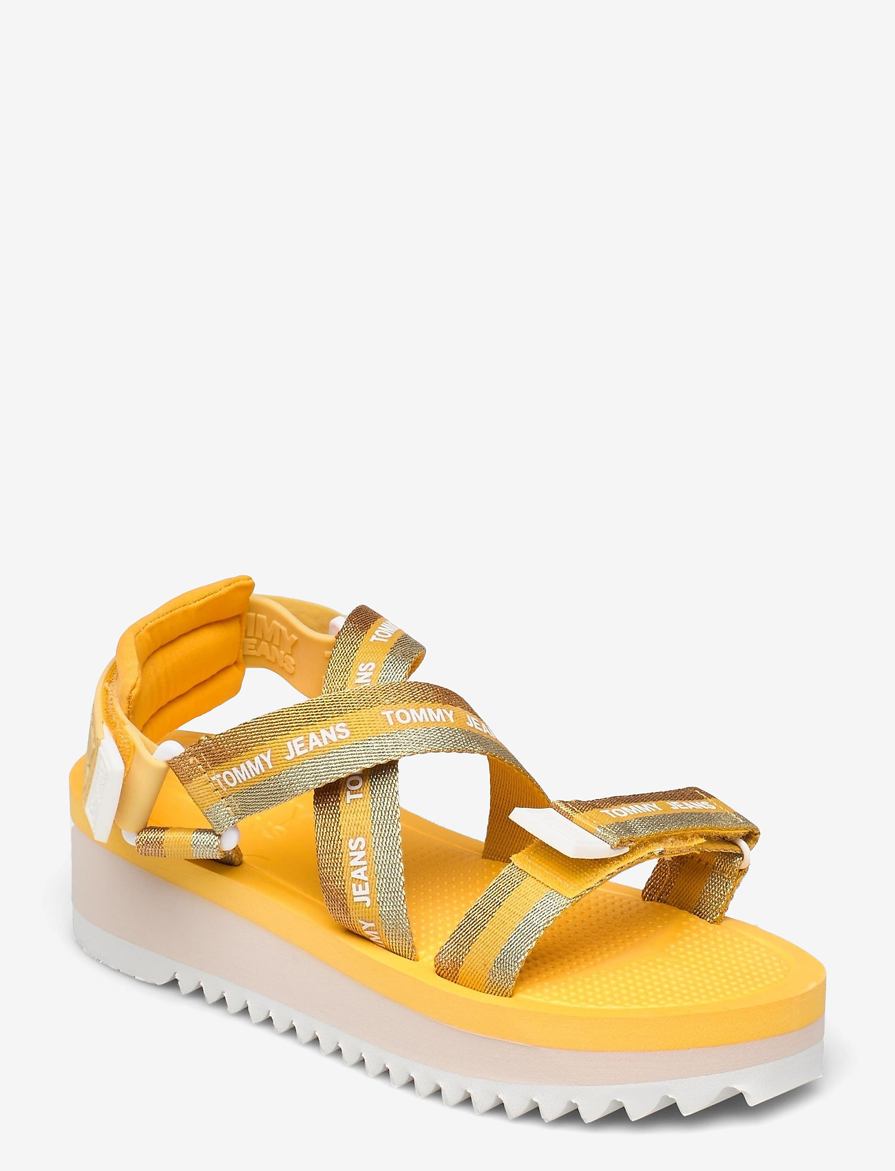 Tommy Hilfiger - LUREX WEBBING STRAPPY SANDAL - florida orange - 0