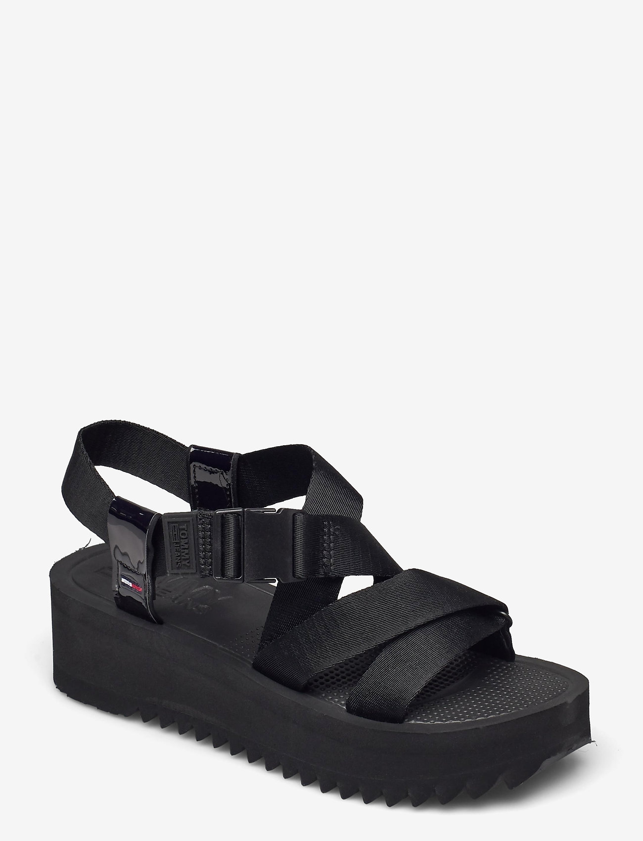 Tommy Hilfiger - IRIDESCENT STRAPPY SANDAL - black - 0