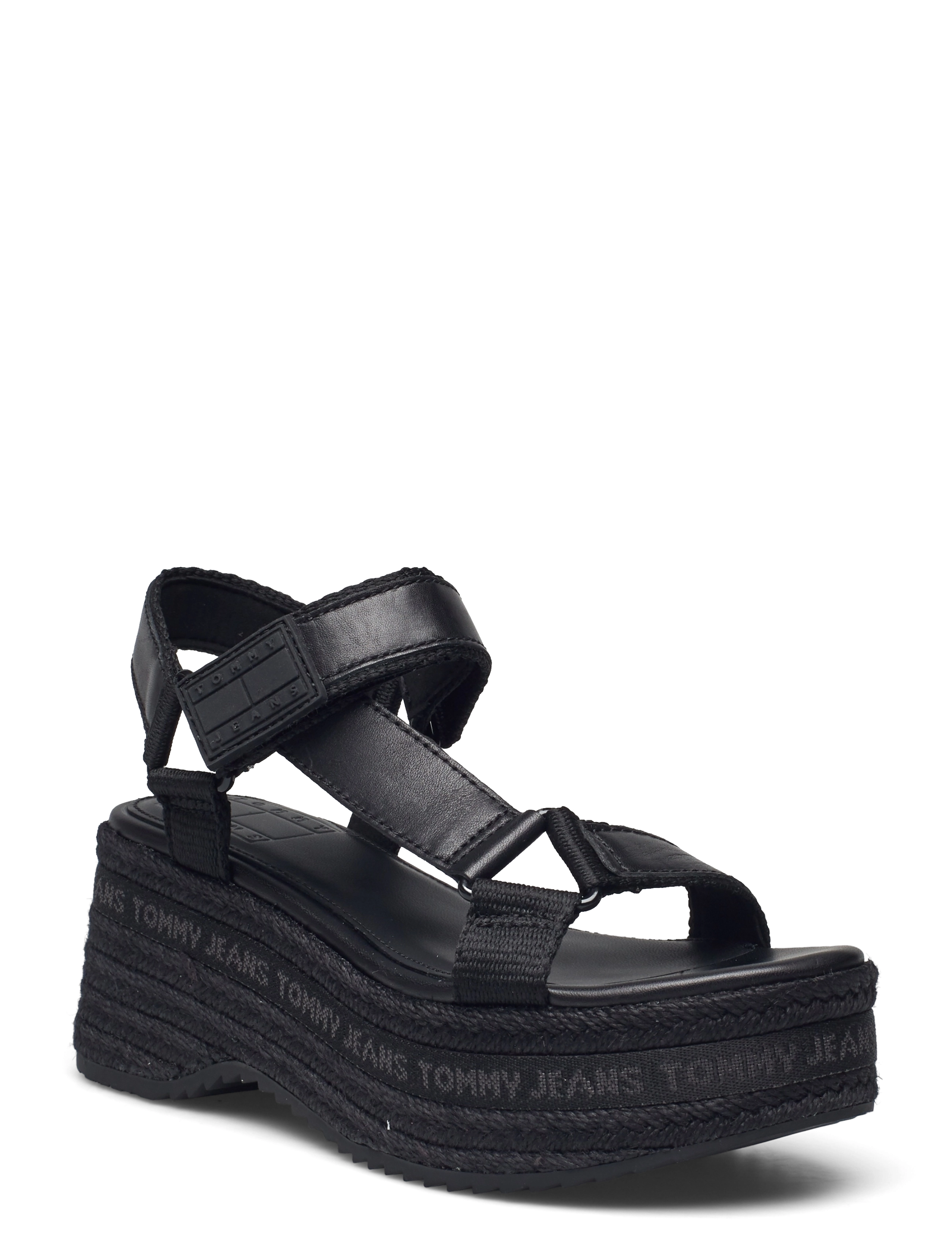 Tommy Hilfiger - TOMMY JEANS WEDGE SANDAL - black - 0