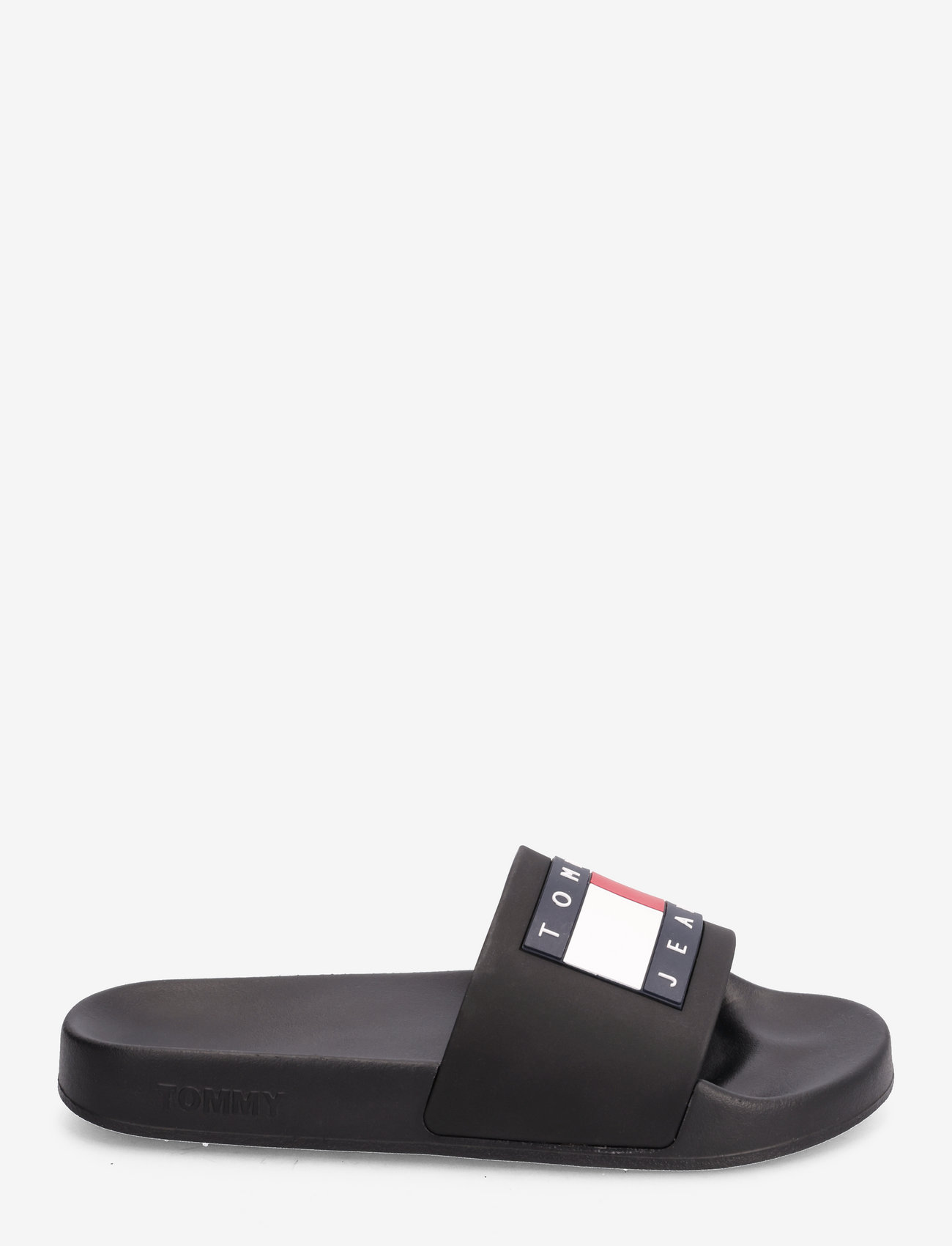 Tommy Hilfiger - TOMMY JEANS FLAG POOL SLIDE - badtofflor - black - 1