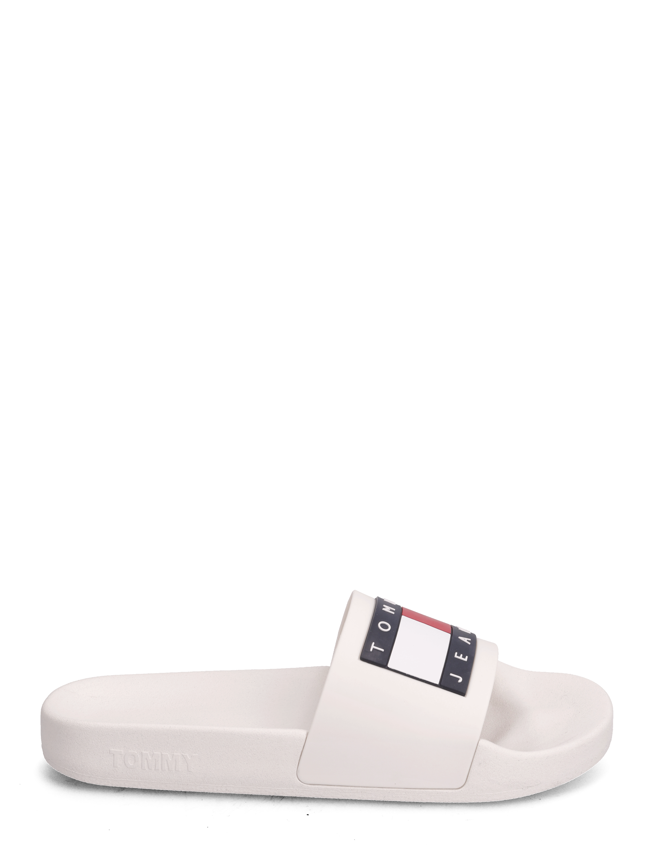 Tommy Hilfiger - TOMMY JEANS FLAG POOL SLIDE - ecru - 1