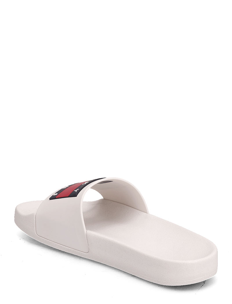 Tommy Hilfiger - TOMMY JEANS FLAG POOL SLIDE - sandales de bain - ecru - 2