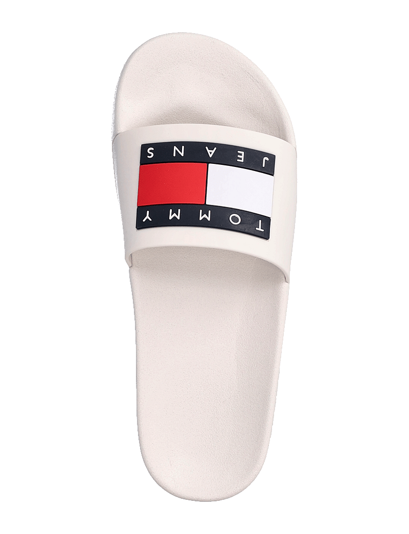Tommy Hilfiger - TOMMY JEANS FLAG POOL SLIDE - sandales de bain - ecru - 3