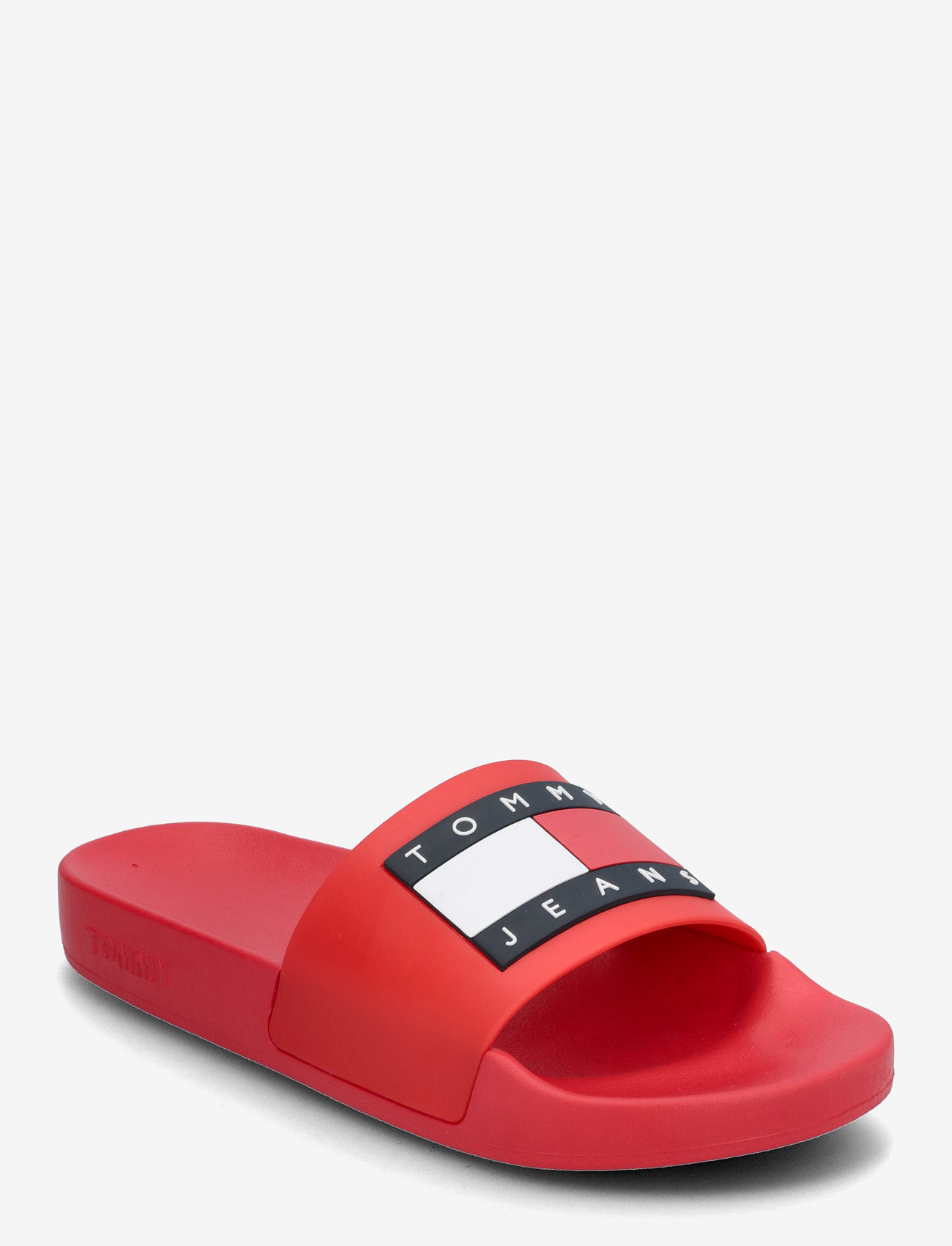 Tommy Hilfiger - TOMMY JEANS FLAG POOL SLIDE ESS - badesandaler - red hot - 0
