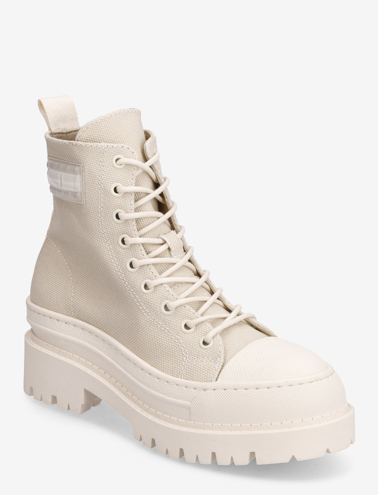 Tommy Hilfiger - TJW FOXING CANVAS BOOT - geschnürte stiefel - bleached stone - 0