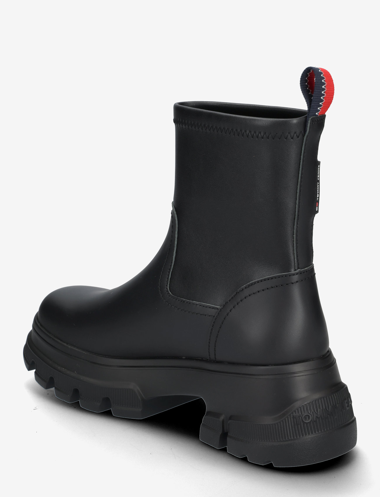 Tommy Hilfiger - TJW CHUNKY CHELSEA BOOT MIX MAT - platta ankelboots - black - 2