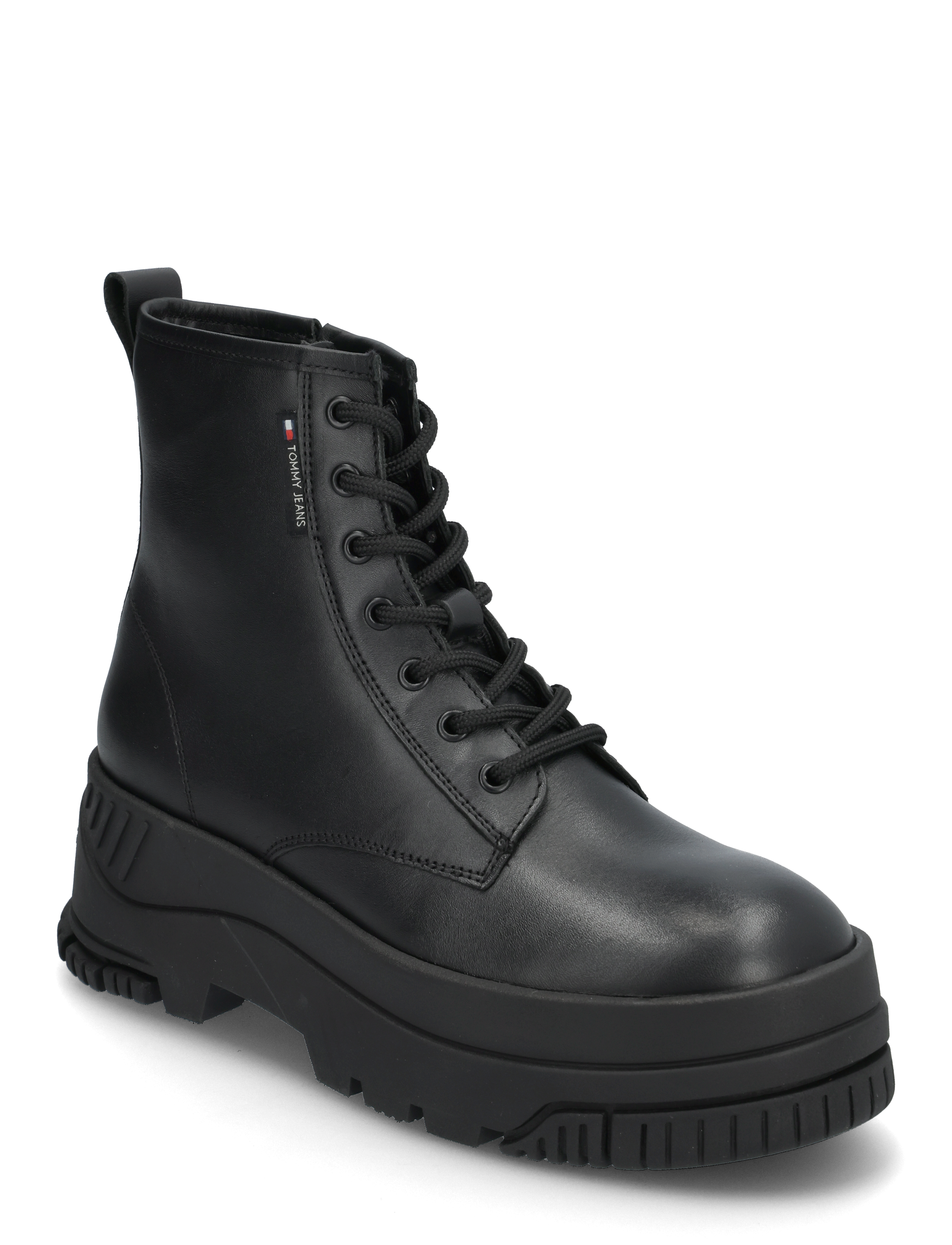 Tommy Hilfiger TJW LACE UP FLATFORM BOOT - Skor - BLACK / black