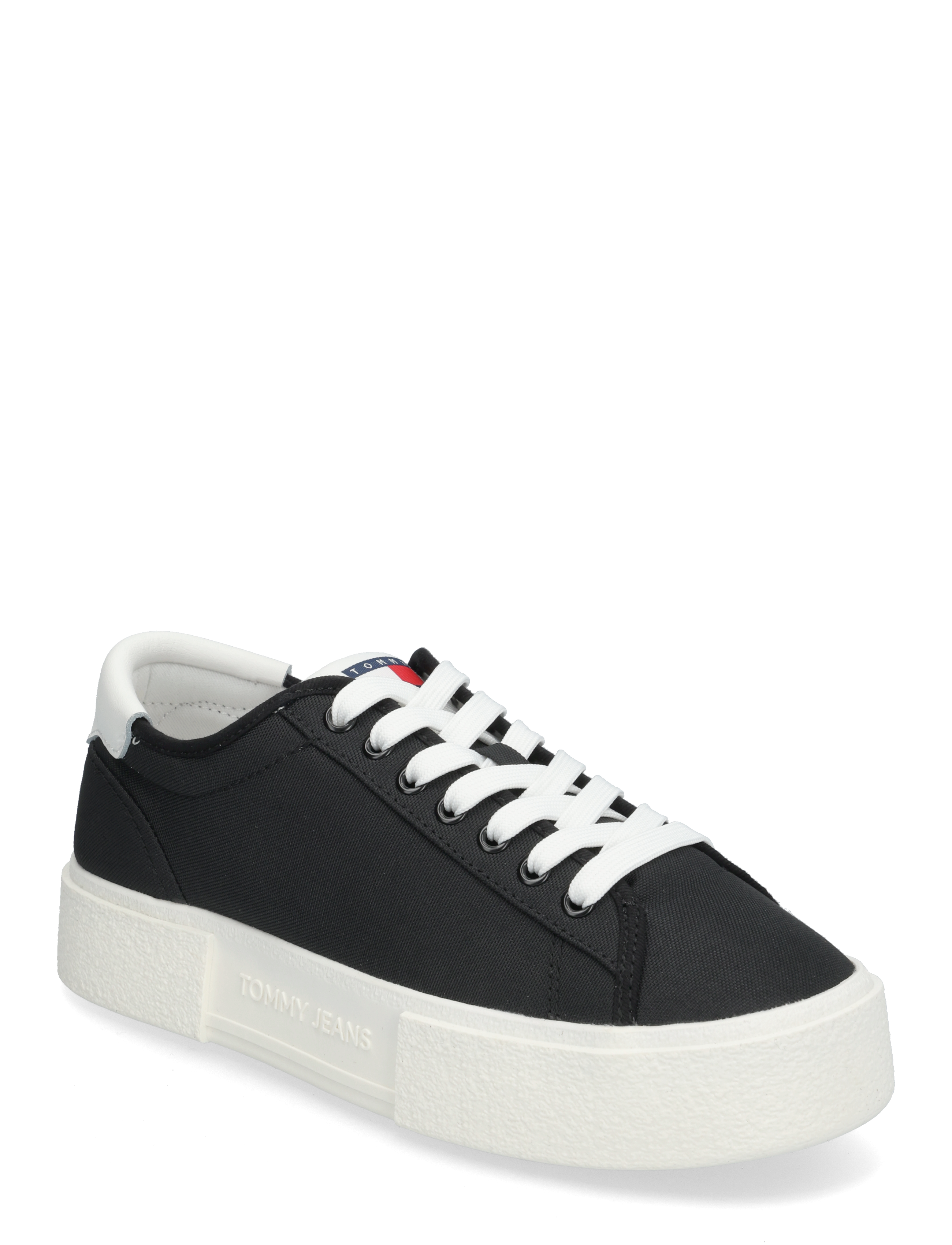 Tommy Hilfiger Tjw Flatform Canvas Sneaker, Kvinder, Flatform Canvas Sneaker, Sort, Str: 41