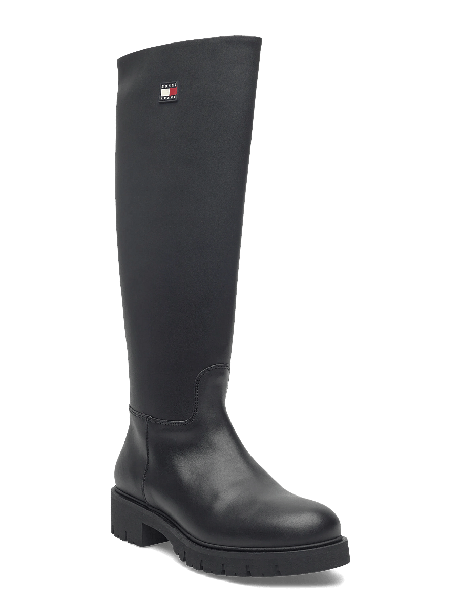 Tommy Hilfiger - TJW STRETCHY LONG SHAFT BOOT - kniehohe stiefel - black - 0