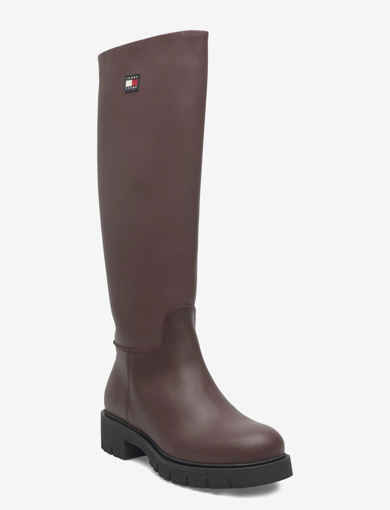 Tommy Hilfiger - TJW STRETCHY LONG SHAFT BOOT - langskaftede støvler - dark mocha - 0