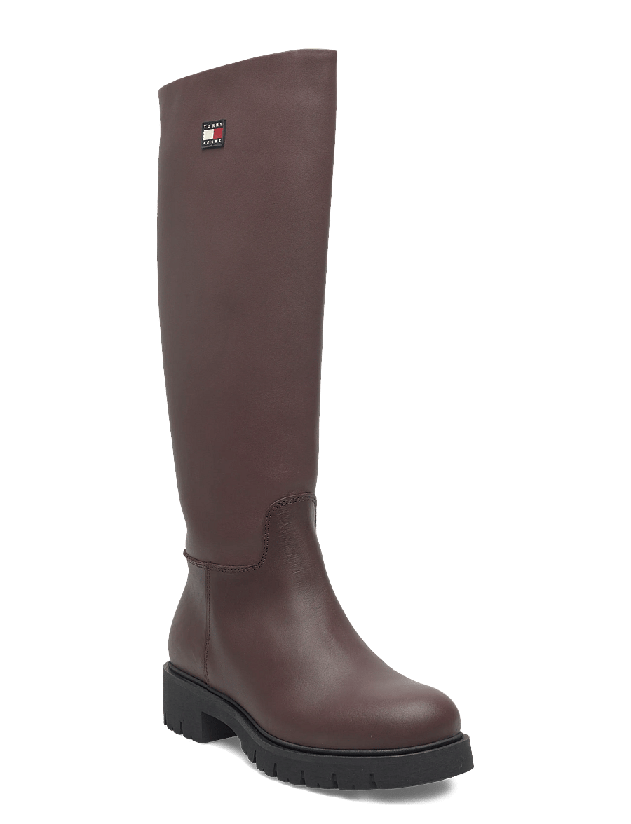 Tommy Hilfiger - TJW STRETCHY LONG SHAFT BOOT - põlveni saapad - dark mocha - 0