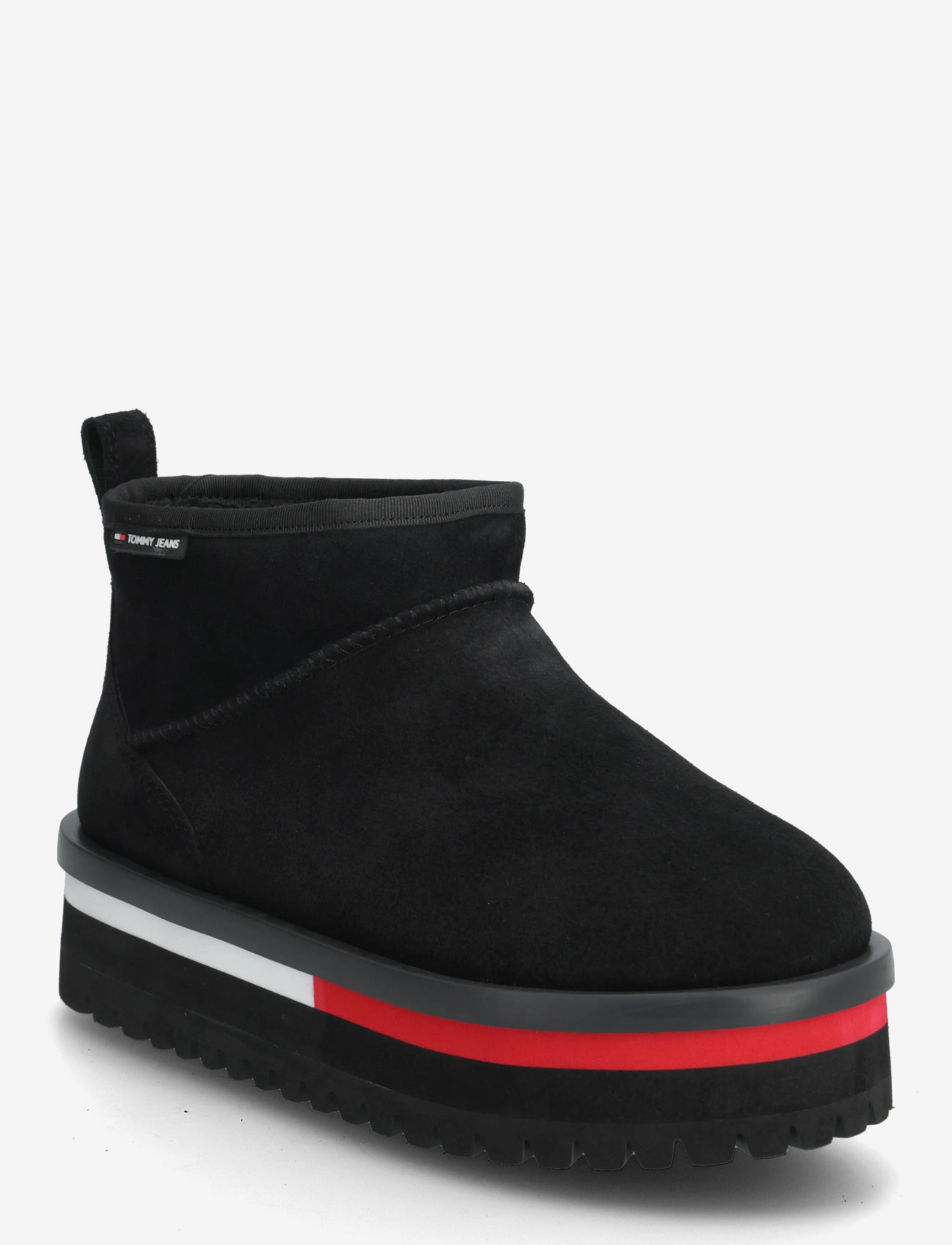Tommy Hilfiger - TJW FLATFORM SNOW BOOT SUEDE - teddy boots - black - 0
