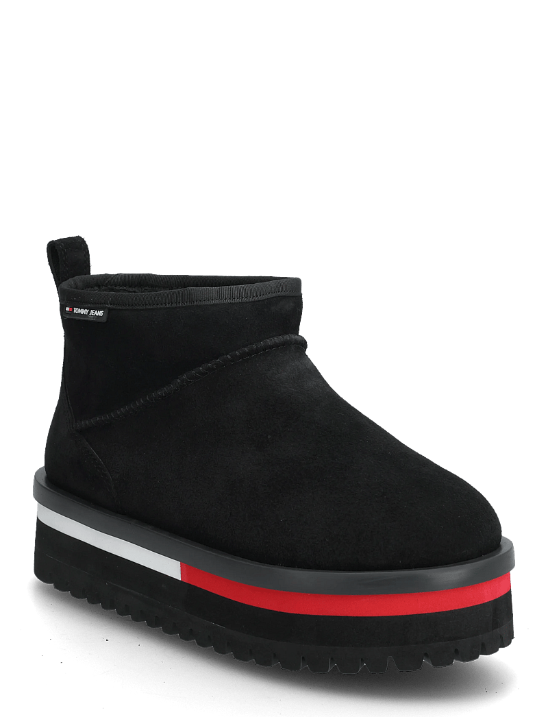 Tommy Hilfiger - TJW FLATFORM SNOW BOOT SUEDE - teddy boots - black - 0