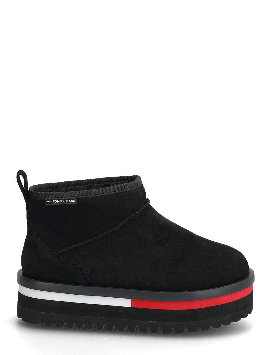 Tommy Hilfiger - TJW FLATFORM SNOW BOOT SUEDE - bottines doublés teddy - black - 1
