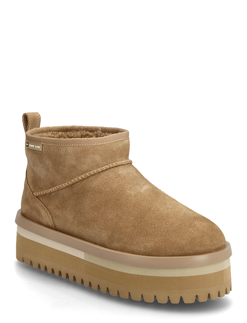 Tommy Hilfiger - TJW FLATFORM SNOW BOOT SUEDE - bamsestøvler - bronze twist - 0