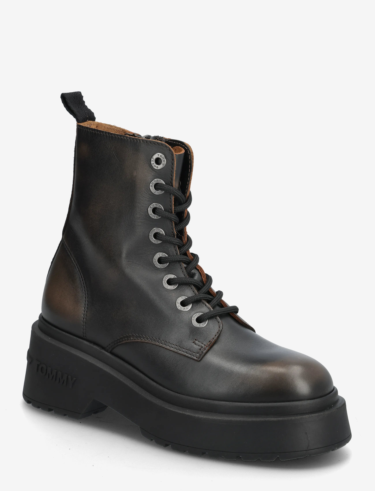 Tommy Hilfiger - TJW CHUNKY RUGGED BOOT - geschnürte stiefel - rich espresso - 0