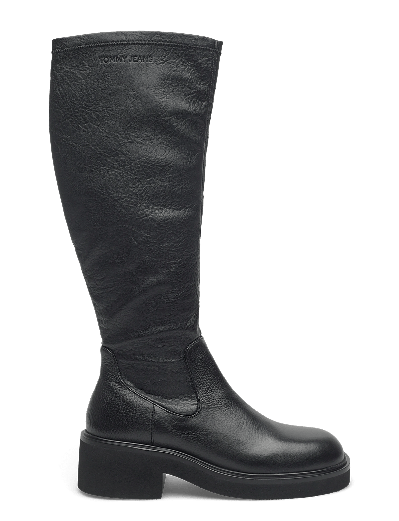 Tommy Hilfiger - TJW STRETCHY LONG BOOT - knähöga stövlar - black - 1