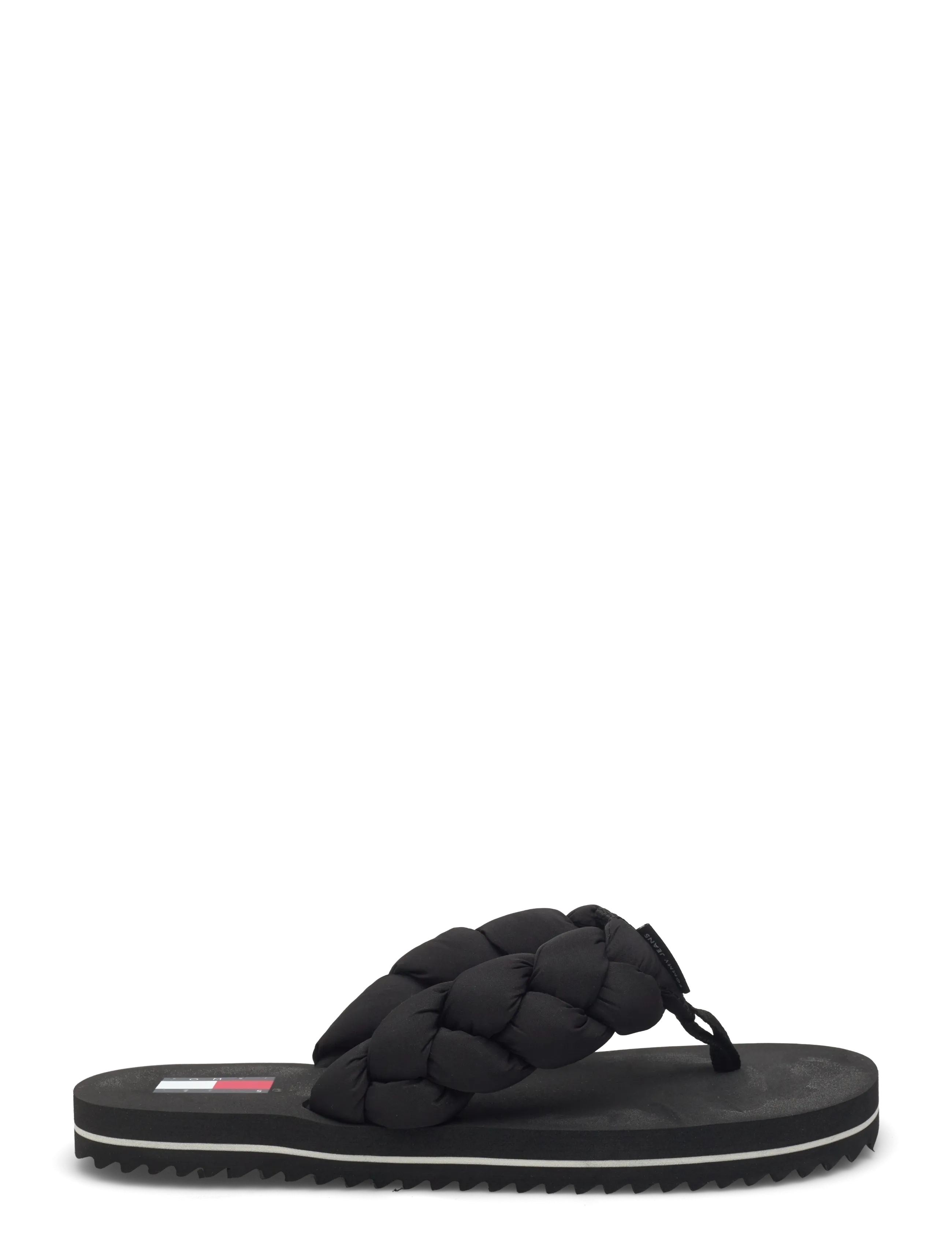 Tommy Hilfiger - BRAIDED THONG BEACH SANDAL - klipklapper - black - 1