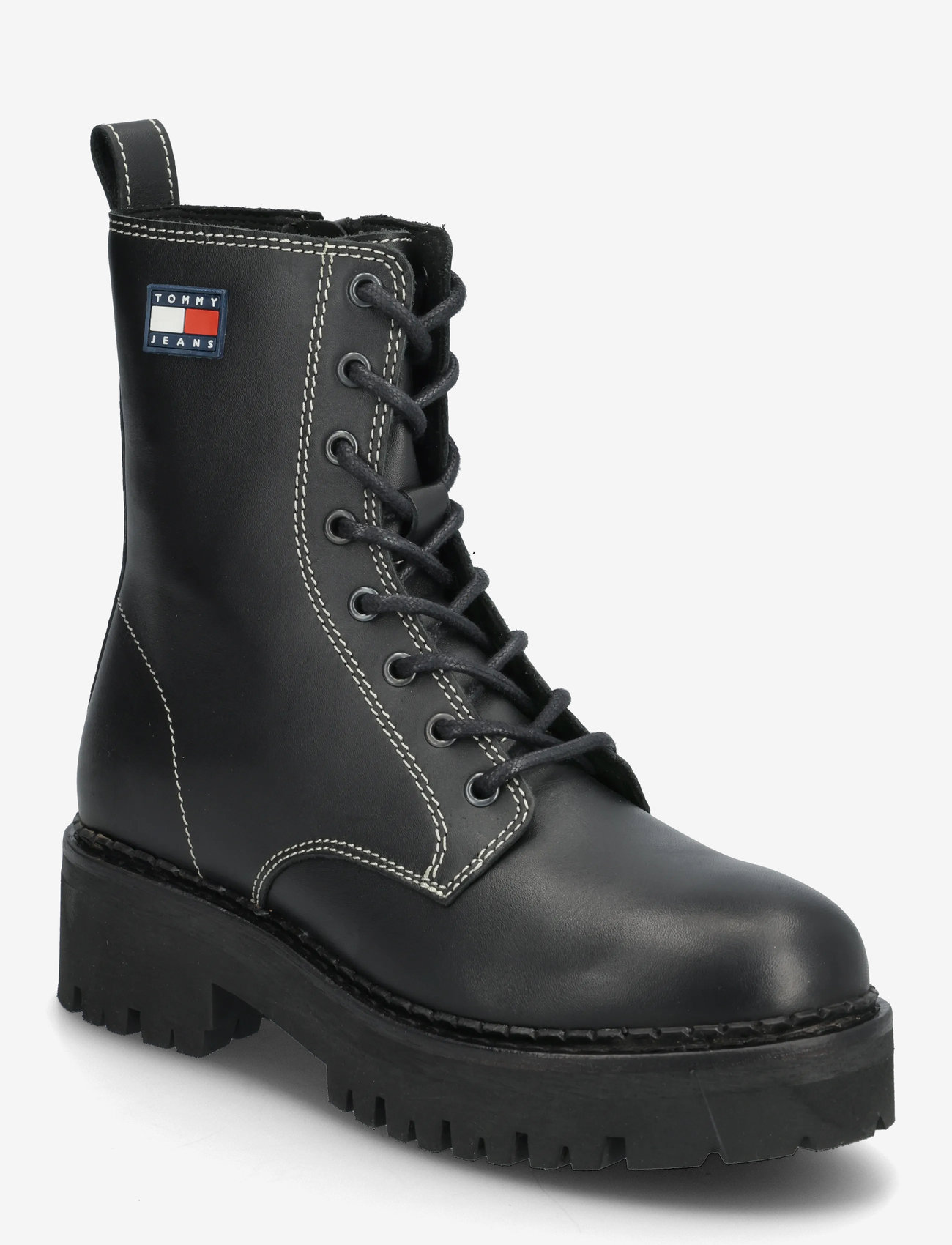 Tommy Hilfiger - TJW URBAN LACE UP BOOT - flat ankle boots - black - 0